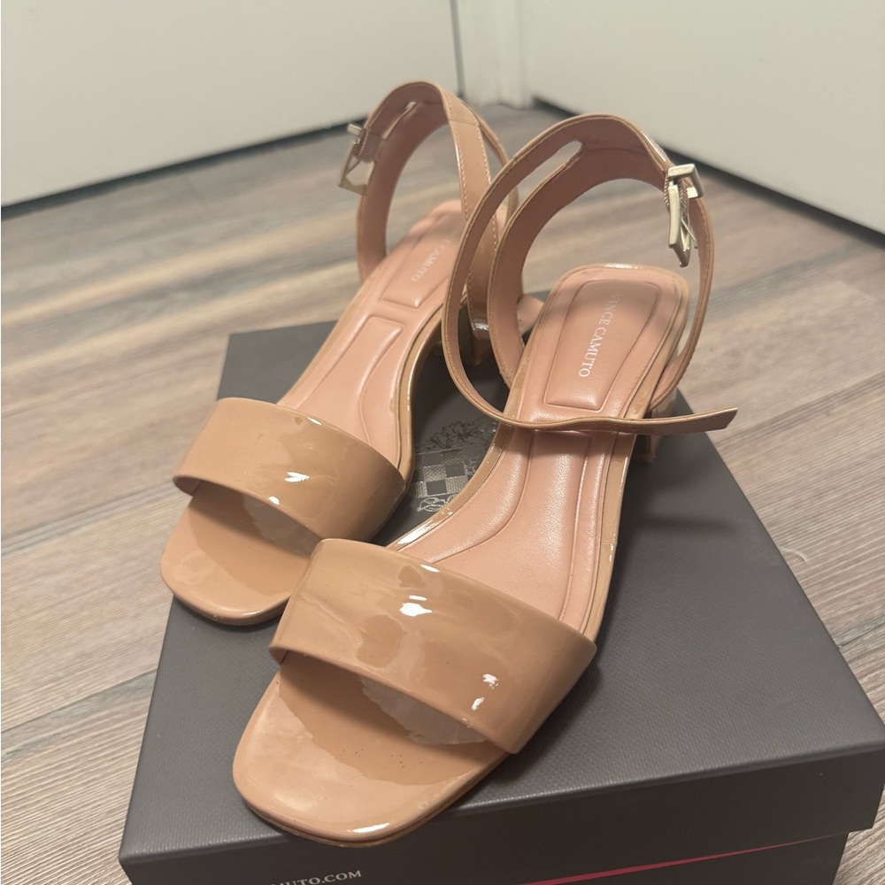 Vince Camuto Dark Blush Soft Patent Sandals